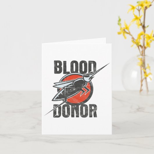 Funny Blood Donor  カード (黄色い花)