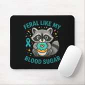 Funny Blood Sugar Raccoon Food Chaos Diabetes Fera マウスパッド (マウス)