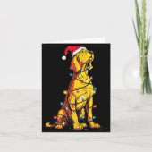 Funny Bloodhound Christmas Graphics Dog Lights Lov カード (正面)
