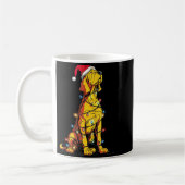 Funny Bloodhound Christmas Graphics Dog Lights Lov コーヒーマグカップ (左)