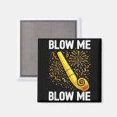 Funny Blow Me Kiss Me Happy New Year Couple Matchi マグネット (正面/裏面)