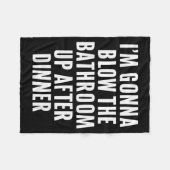 Funny Blow The Bathroom Adult Humor Inappropriate  フリースブランケット (正面(横))