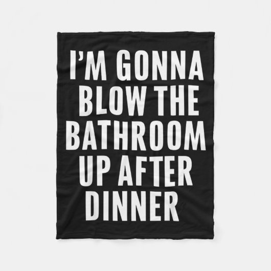 Funny Blow The Bathroom Adult Humor Inappropriate  フリースブランケット (正面)