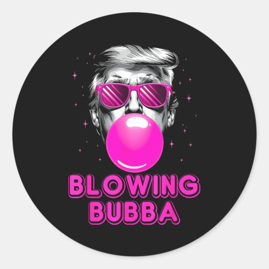Funny Blowing Bubba ラウンドシール (正面)