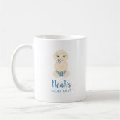 Funny Blue Baby Boy Newborn Illustration コーヒーマグカップ (左)