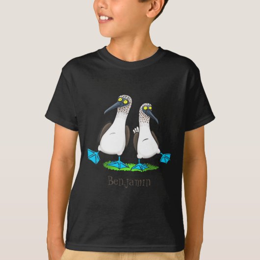 Funny Blue Footed Ies Cartoon Illustration  Tシャツ (正面)