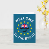 Funny Blue Yellow European Union Welcome To Brexit カード (黄色い花)