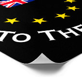 Funny Blue Yellow European Union Welcome To Brexit ポスター (角)