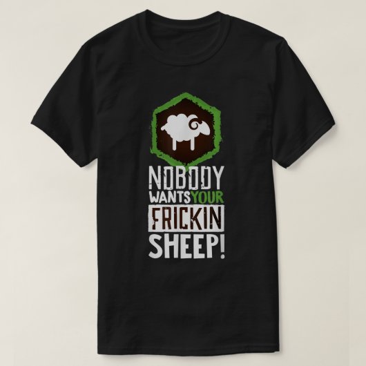 Funny Board Game Trading Sheep Design Tシャツ (デザイン正面)