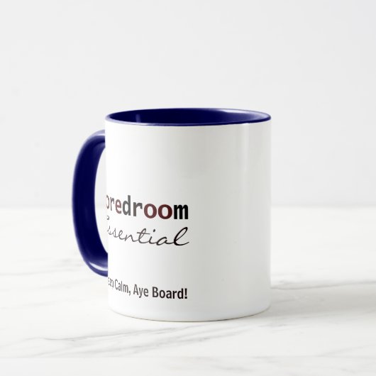 Funny Boardroom Office Mug, Customizable Text マグカップ (正面左)