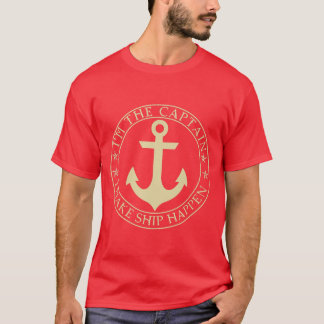 Funny Boater Im The Captain I Make Ship Happen Boa Tシャツ
