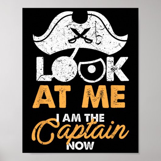 Funny Boating I Am The Captain Sailor Sailing ポスター (正面)