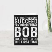 Funny Bob If At First You Don't Succeed Father's D カード (正面)