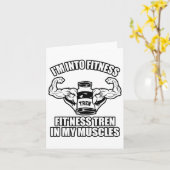 Funny Bodybuilder  カード (黄色い花)