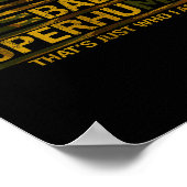 Funny Bold Bad Superhuman Fathers Day Gag Gift Gra ポスター (角)