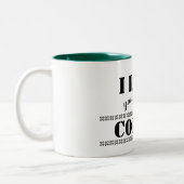 Funny Bold Letters 'I love you more than Coffee' ツートーンマグカップ (左)