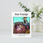 Funny Bon Voyage Humor Postcard ポストカード (スタンド正面)