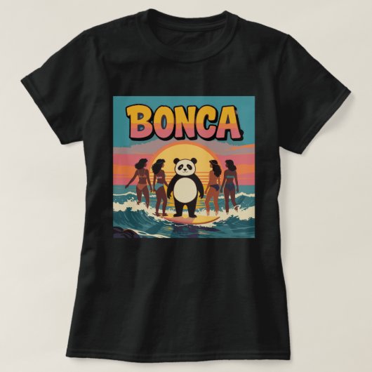 Funny Bonca Panda Love Surfing Squad Girls Surf  Tシャツ (デザイン正面)