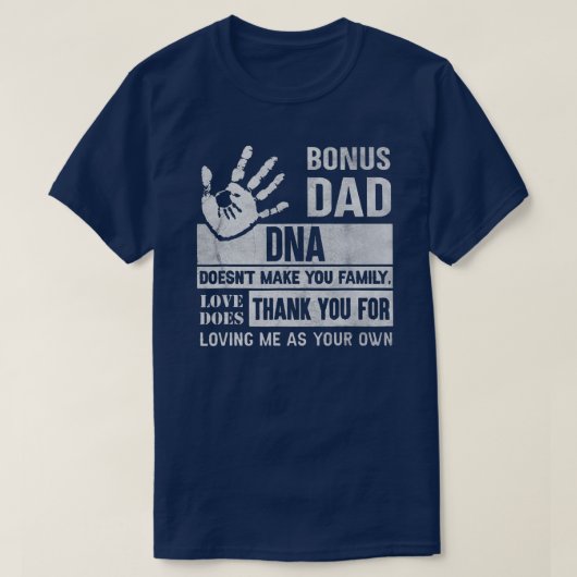 Funny Bonus Dad Father's Day Step Dad Gift For Tシャツ (デザイン正面)