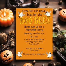 Funny Boo Bees Halloween Party Invitation 招待状