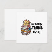 Funny Book Cat Lover Quote Cat-egory Fiction Lover シーズンカード (正面/裏面)