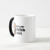 Funny Book Cat Lover Quote Cat-egory Fiction Lover モーフィングマグカップ (正面左)