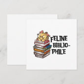 Funny Book Cat Lover Quote Feline Bibliophile シーズンカード (正面/裏面)