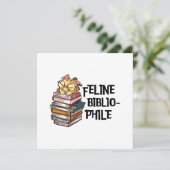 Funny Book Cat Lover Quote Feline Bibliophile シーズンカード (スタンド正面)
