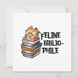 Funny Book Cat Lover Quote Feline Bibliophile シーズンカード