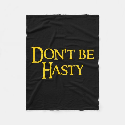 Funny Book - Don't Be Hasty フリースブランケット (正面)