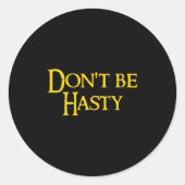 Funny Book - Don't Be Hasty  ラウンドシール (正面)