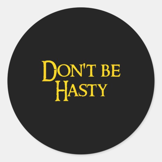 Funny Book - Don't Be Hasty  ラウンドシール (正面)