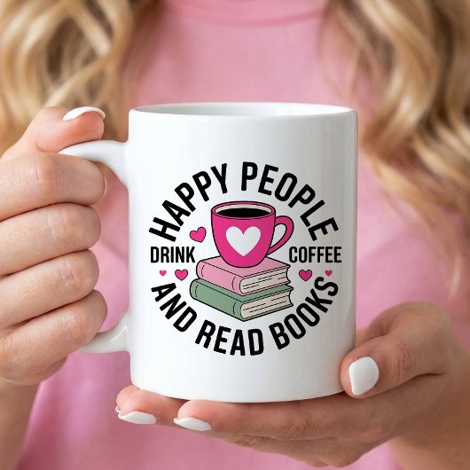 Funny Book Lover Coffee Addict Reading Nerd コーヒーマグカップ