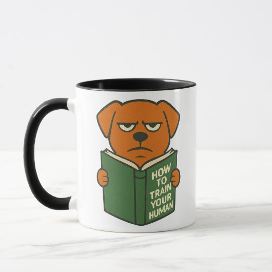 Funny Book Lover Dog Mug Dog Mom Dog Dad マグカップ (左)