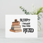 Funny Book Lover Quote Sleep I Thought You Said Re シーズンカード (スタンド正面)
