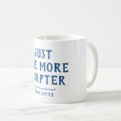 Funny Book Lover's Saying Blue Typography Quote コーヒーマグカップ (正面右)