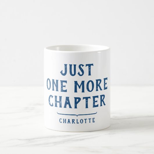 Funny Book Lover's Saying Blue Typography Quote コーヒーマグカップ (中央)