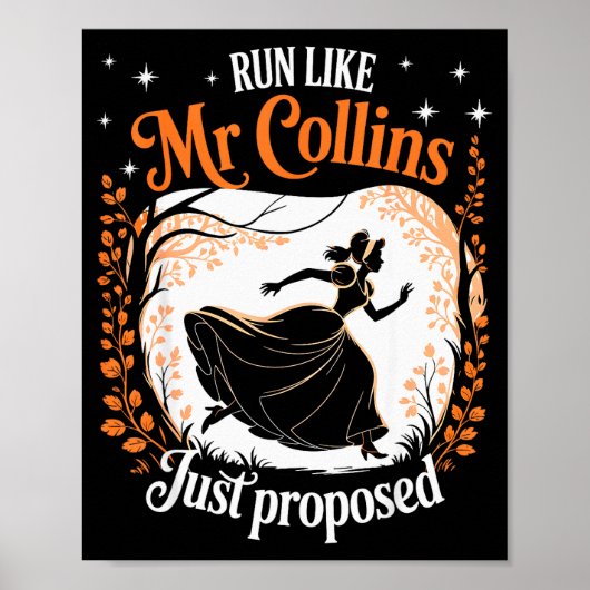 Funny Book Meme Run Like Mr Collins Just Proposed  ポスター (正面)