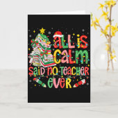 Funny Book Tree All Is Calm Said No Teacher Ever C カード (黄色い花)