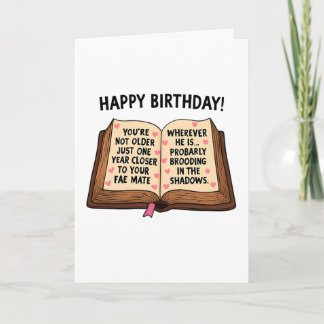 Funny Bookish Birthday Card サンキューカード