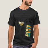 Funny Bookworm 6 7 Meme Design _ Reading Nights Hu Tシャツ (正面)