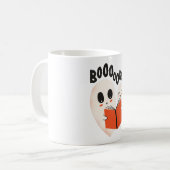 Funny Bookworm Ghost Halloween Costume Boooooks コーヒーマグカップ (正面左)