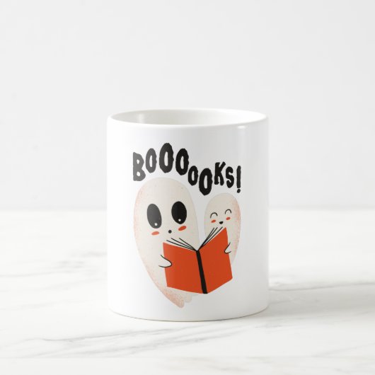 Funny Bookworm Ghost Halloween Costume Boooooks コーヒーマグカップ (中央)