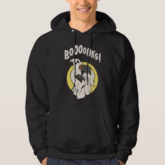 Funny Bookworm Ghost Halloween Costume Boooooks パーカ (正面)