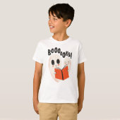 Funny Bookworm Ghost Halloween Costume Boooooks Tシャツ (正面フル)