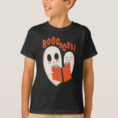 Funny Bookworm Ghost Halloween Costume Boooooks Tシャツ (正面)