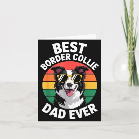 Funny Border Collie Design For Men Dad Border Coll カード (正面)