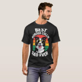Funny Border Collie Design For Men Dad Border Coll Tシャツ (正面フル)