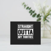 Funny Born In 1980 40 Years Old Straight Outta My ポストカード (スタンド正面)