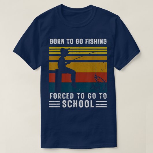 Funny Born To Go Fishing Bass Fish Fisherman Boys  Tシャツ (デザイン正面)